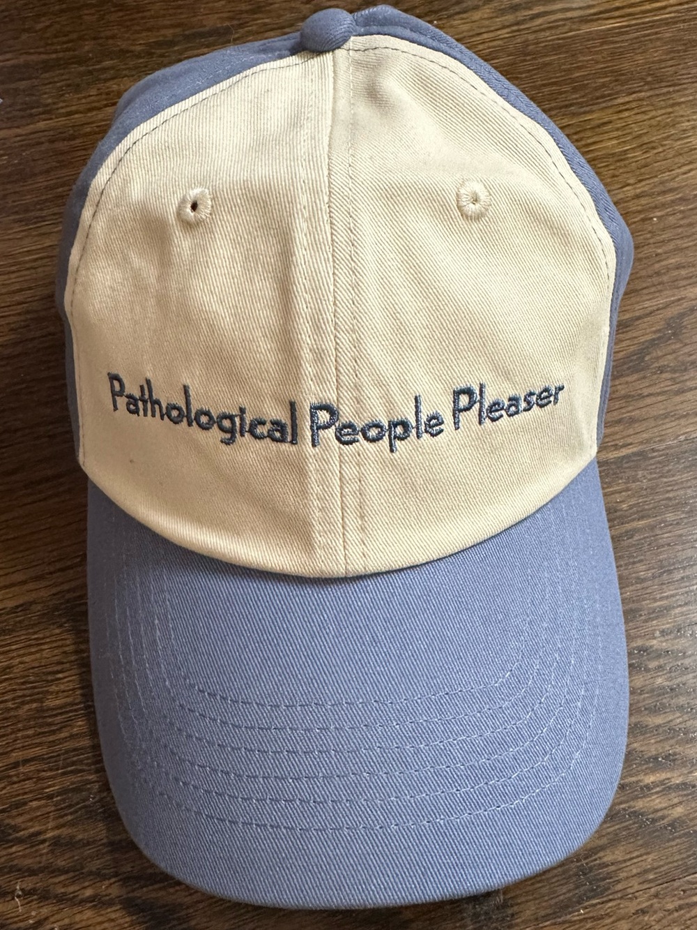 Taylor Swift “Pathological People Pleaser” Two-Tone Baseball Cap - Cream & Blue